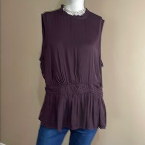 Sleeveless Purple Blouse